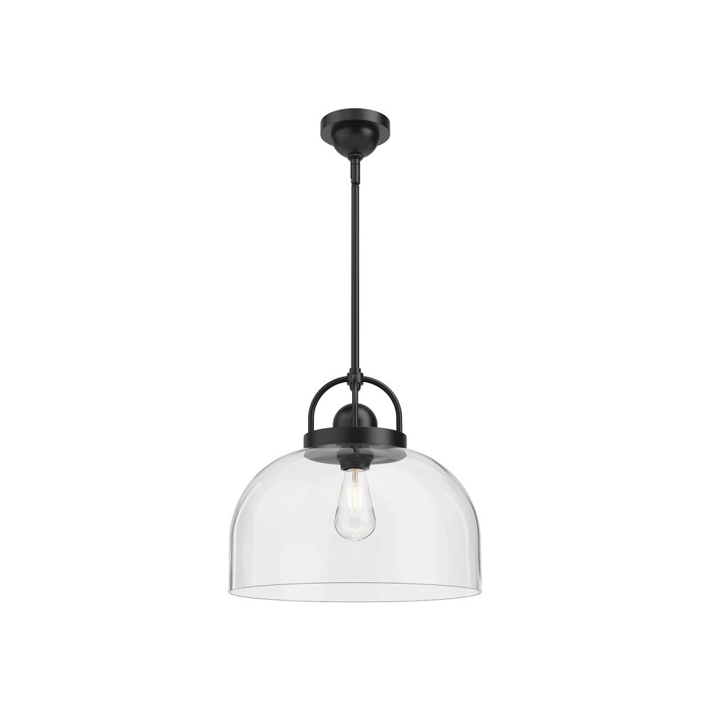 Lancaster 15-in Matte Black 1 Light Pendant