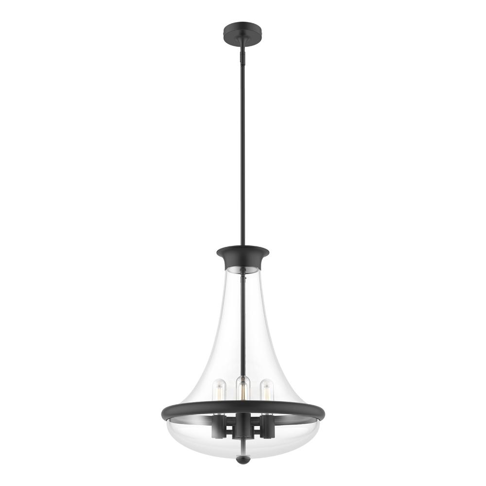 Marcel 18-in Matte Black 4 Lights Pendant