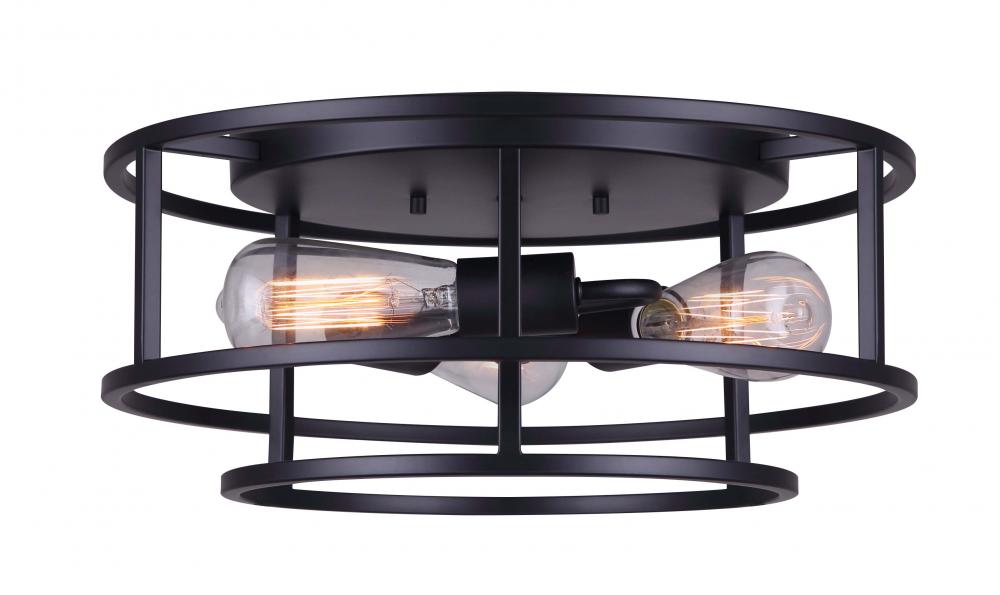 LUCA, MBK Color, 3 Lt Flush Mount, 60W Type A, 15.75" W x 7" H, Eash Connect Inc.