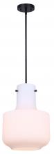 Canarm IPL2027B01BK - ADALIE, IPL2027B01BK, MBK Color, 1 Lt Rod Pendant, Flat Opal Glass, 60W Type A