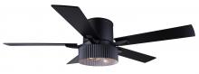  CF52REX5BK - Rexton 52 in. Indoor Standard Matte Black Ceiling Fan with Vintage LED Bulbs Included