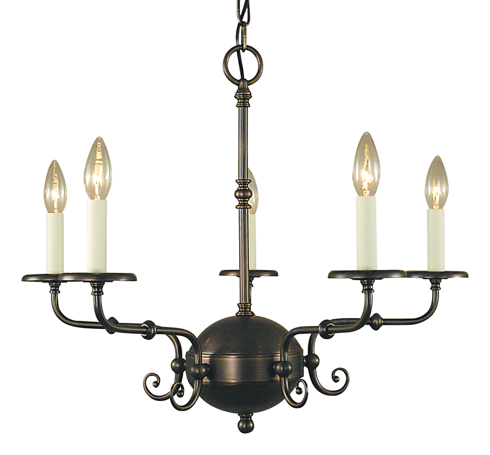 5-Light Brushed Nickel Jamestown Dining Chandelier