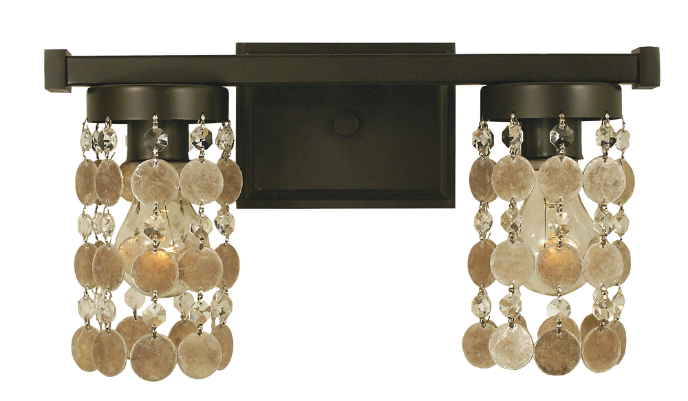 2-Light French Brass Naomi Sconce