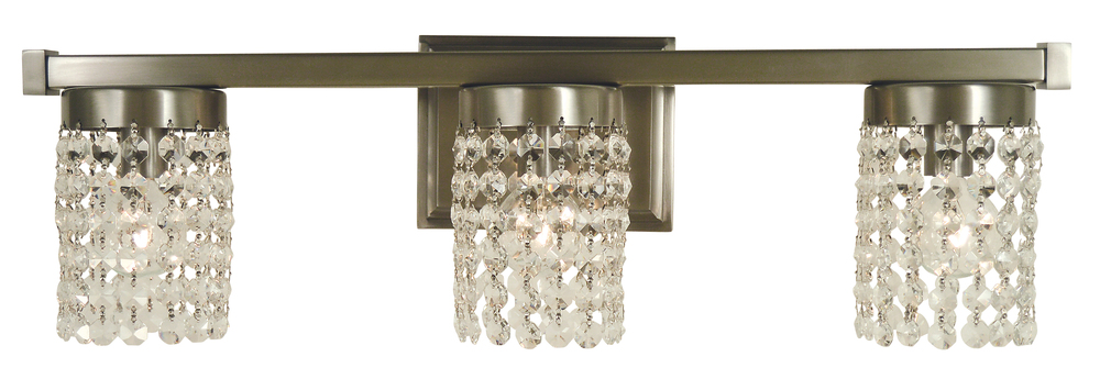 3-Light Polished Nickel Gemini Sconce