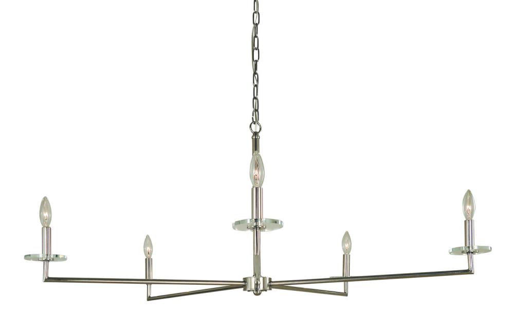 5-Light Matte Black Muse Chandelier