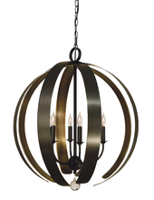 Framburg 4779 MB/HB - 6-Light Mahogany Bronze Venus Chandelier