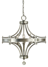 Framburg 4920 SP/PN - 6 Light Satin Pewter/Polished Nickel Regent Chandelier