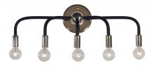 Framburg 5005 PN/MBLACK - 5-Light Candide Sconce