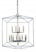 Framburg 5308 PN/MBLACK - 12-Light Polished Nickel/Matte Black Isabella Chandelier