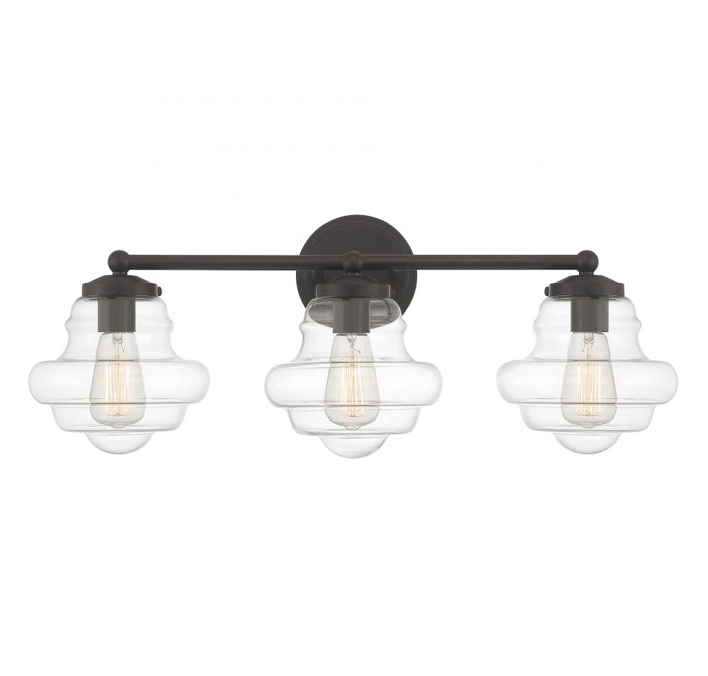 3-Light Bathroom Vanity Light in Oil Rubbed Bronze