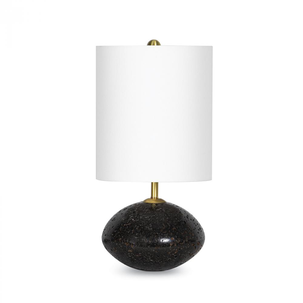 Regina Andrew Nyx Travertine Mini Lamp (Black)