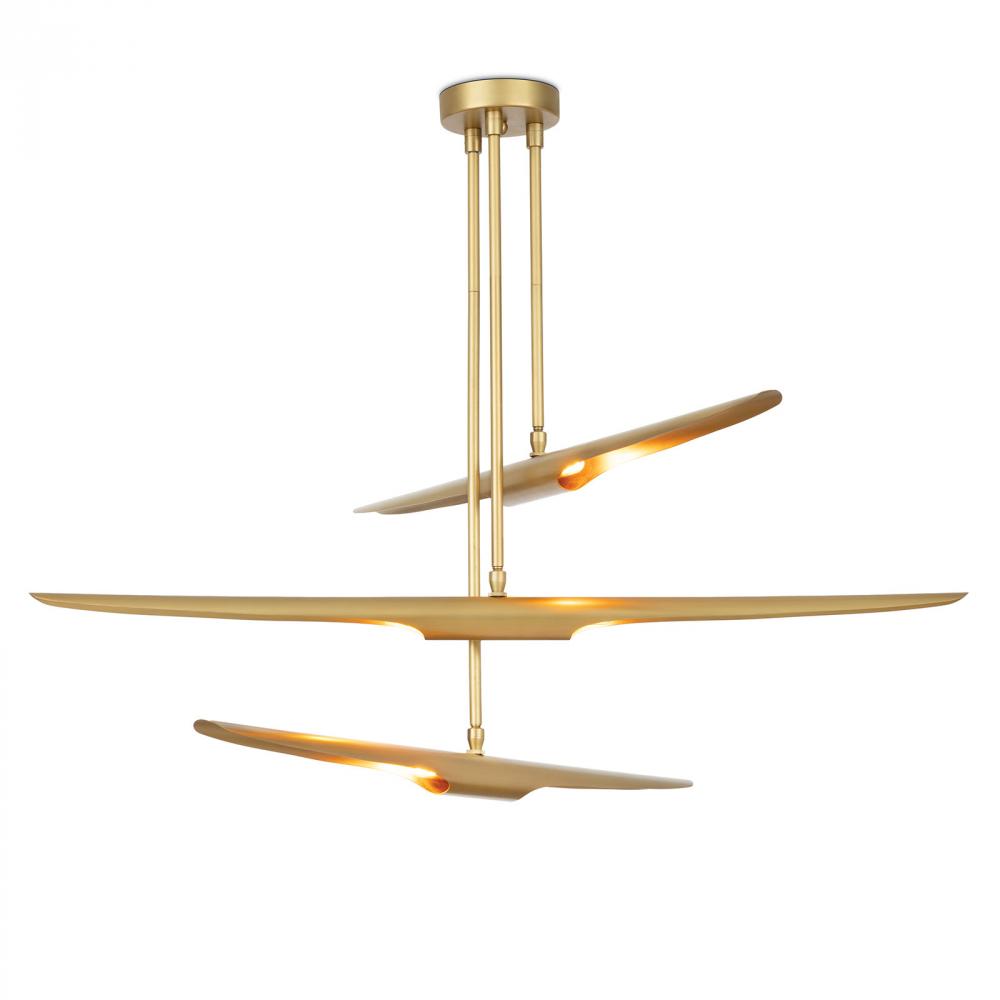 Regina Andrew Concorde Chandelier (Natural Brass