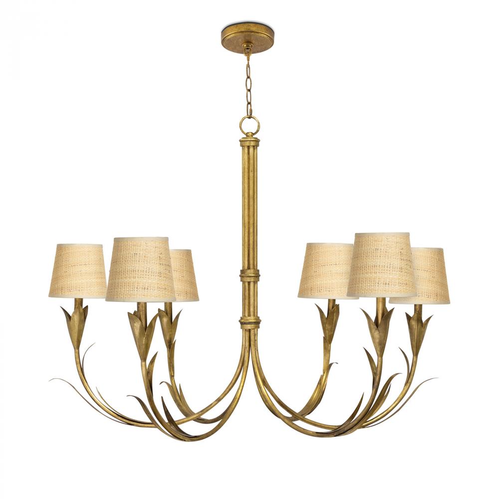 Regina Andrew River Reed Chandelier Small (Antiq