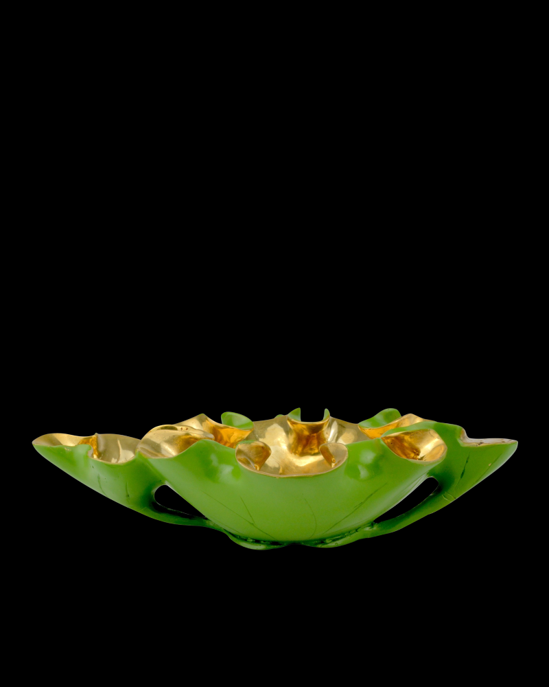 Wrapped Lotus Leaf Green Bowl