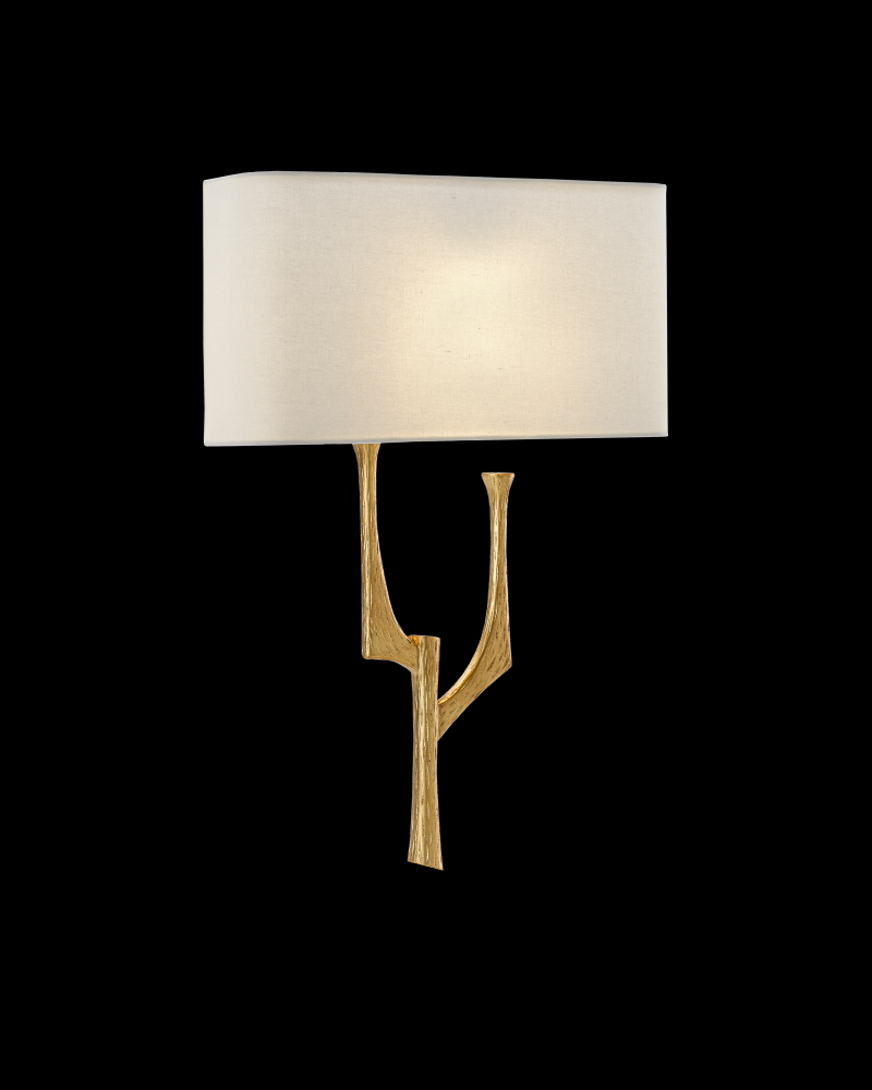 Bodnant Gold Wall Sconce, Left