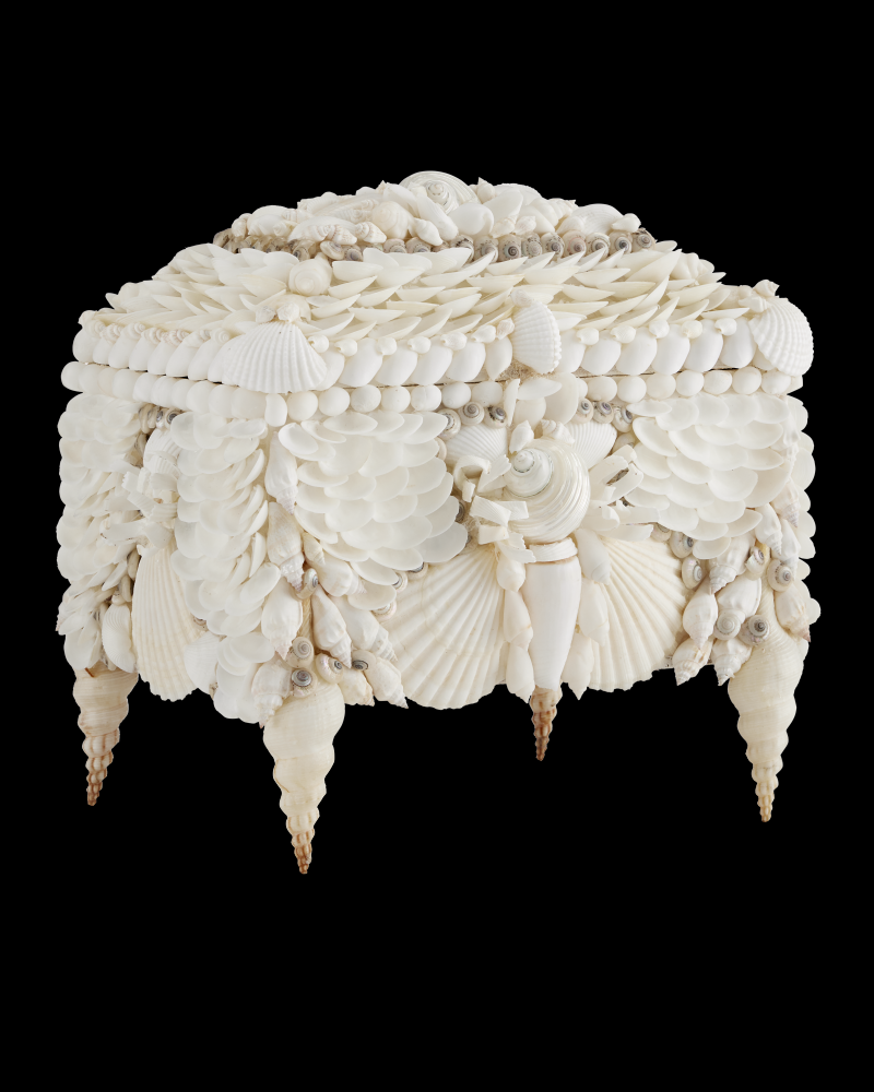 Boardwalk White Shell Jewelry Box