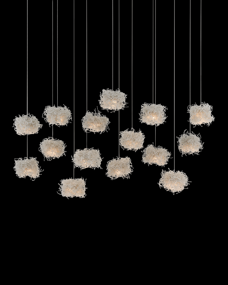 Birds Nest 15-Light Linear Multi-Drop Pendant