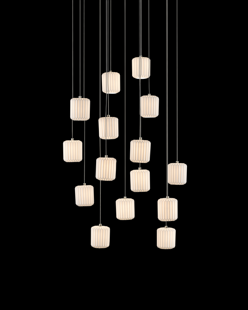 Dove 15-Light Round Multi-Drop Pendant