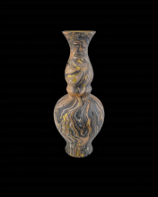 Currey 1200-0730 - Brown Marbleized Double Gourd Vase