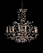 Currey 9884 - Crystal Bud Large Gold Chandelier